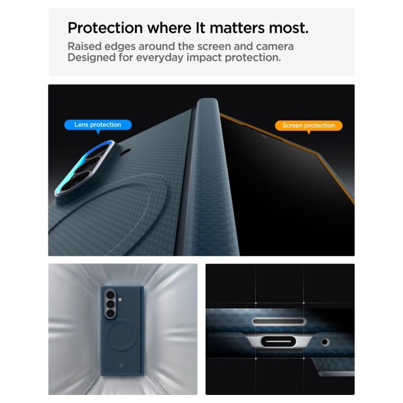 SPIGEN AirSkin Aramid MagSafe Калъф за Samsung Galaxy Z Fold 8 Ultra Navy (ACS11852)