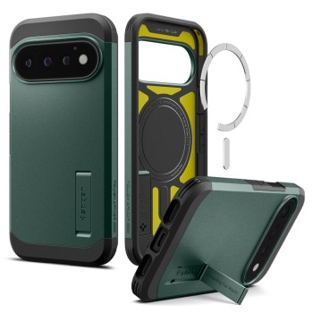 Spigen Tough Armor MagSafe хибридно бронирано калъфче за Google Pixel 11 Pro Abyss Green (ACS11859)