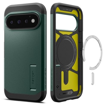 Spigen Tough Armor MagSafe хибридно бронирано калъфче за Google Pixel 11 Pro Abyss Green (ACS11859)