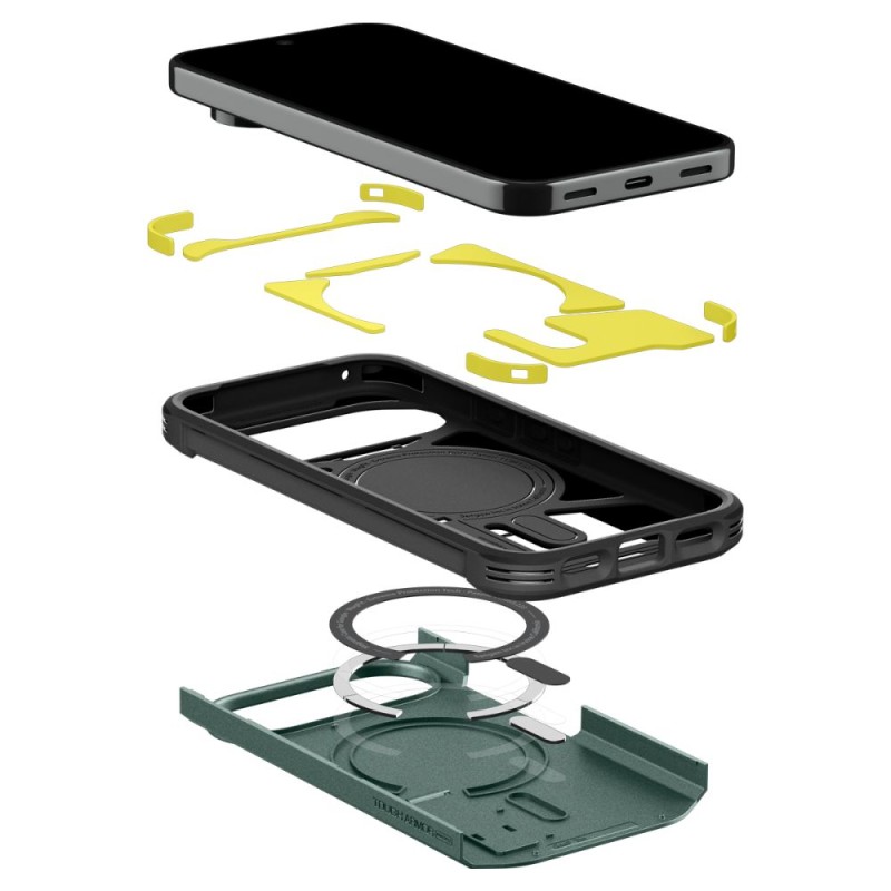 Spigen Tough Armor MagSafe хибридно бронирано калъфче за Google Pixel 11 Pro Abyss Green (ACS11859)