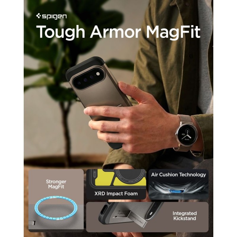 Spigen Tough Armor MagSafe за Google Pixel 11 Pro (Gunmetal)