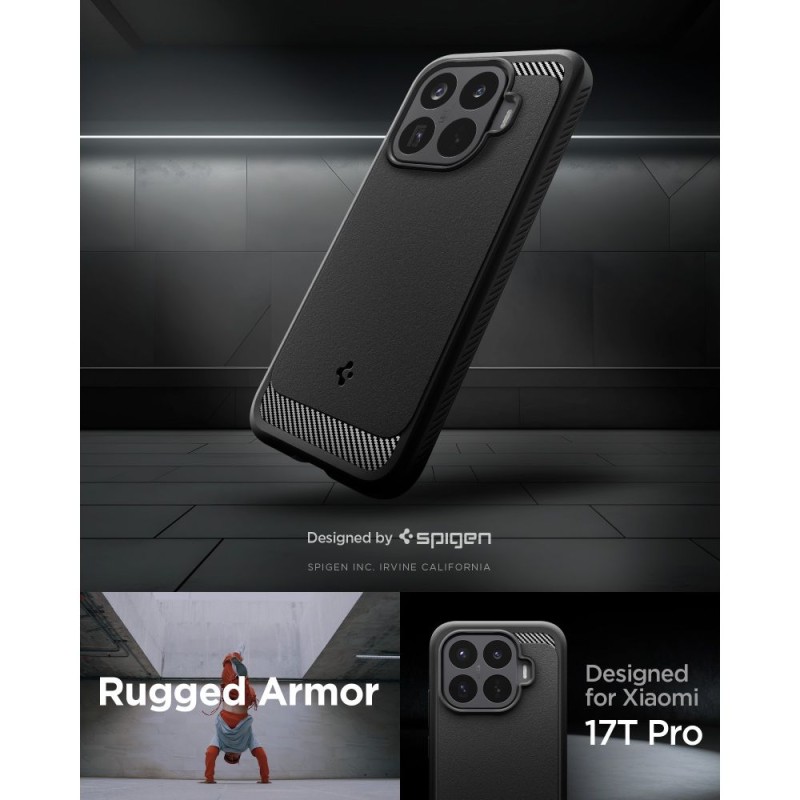 Spigen Rugged Armor за Xiaomi 17T Pro (Matte Black) Spigen Rugged Armor за Xiaomi 17T Pro (Matte Black)