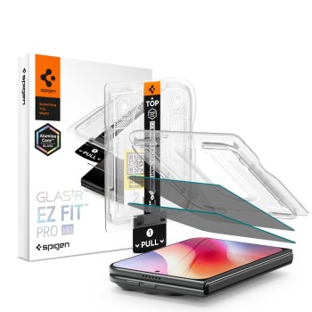 Spigen Glas.tR EZ Fit Pro HD Privacy – закалено стъкло с филтър за поверителност за Apple iPhone Duo, 2 броя (SKU: 8800337251449-AGL12015)