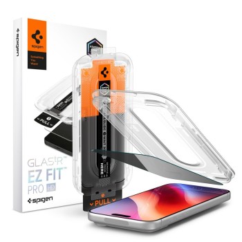 Spigen Glas.tR EZ Fit Pro HD Privacy – защитно закалено стъкло за iPhone 18 Pro (прайвъси)
