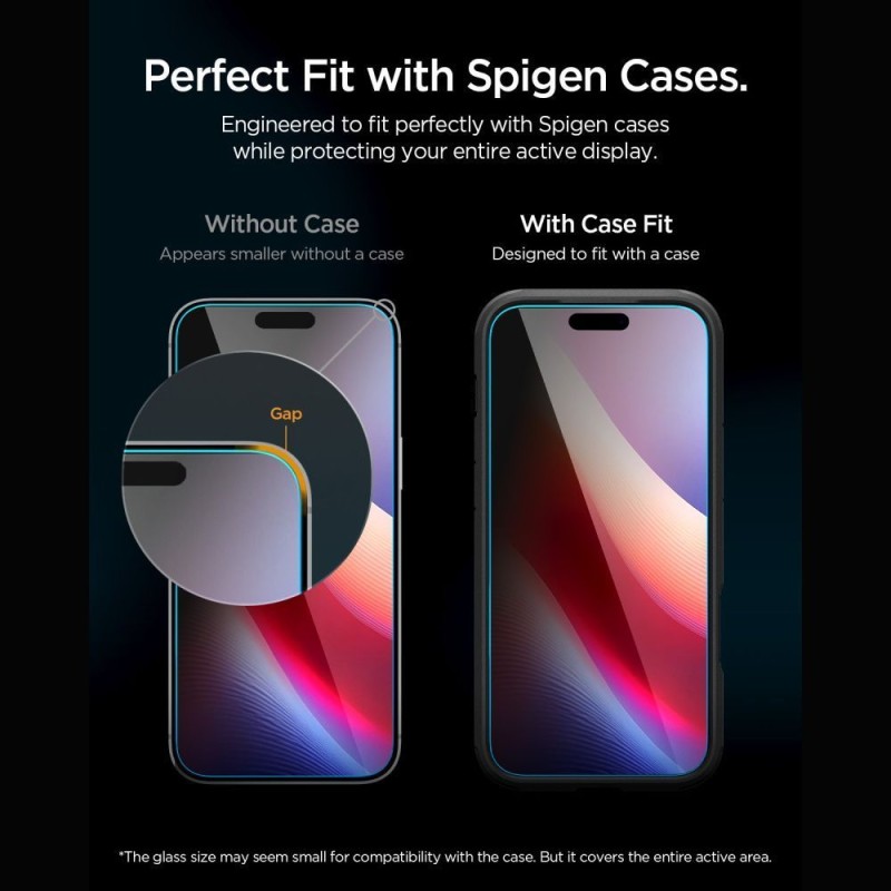 Spigen Glas.tR EZ Fit Pro HD Privacy – защитно закалено стъкло за iPhone 18 Pro (прайвъси)