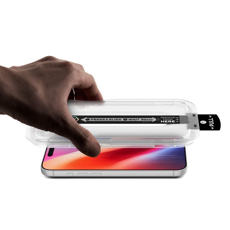Spigen Glas.tR EZ Fit Pro HD Privacy – защитно закалено стъкло за iPhone 18 Pro (прайвъси)