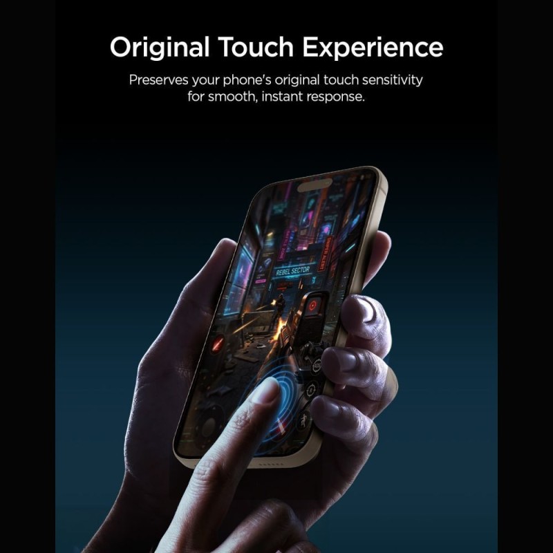 Spigen Glas.tR EZ Fit Pro HD Privacy – защитно закалено стъкло за iPhone 18 Pro (прайвъси)
