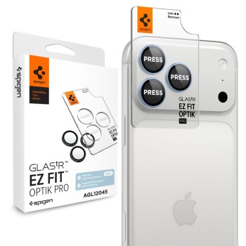 Spigen Optik Pro Glas.tR EZ Fit защита за камера от закалено стъкло 2 бр. за iPhone 18 Pro / 18 Pro Max (Light Blue)