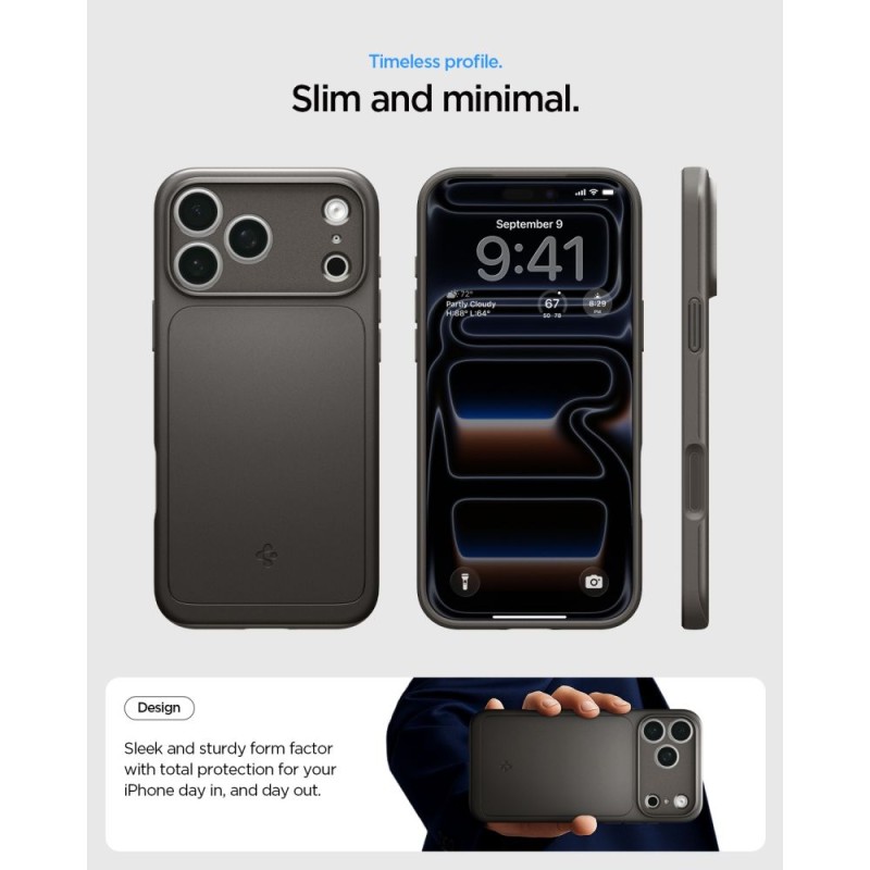 Spigen Thin Fit MagSafe Case за iPhone 17 Pro Max / 18 Pro Max Gunmetal (ACS12107) Spigen Thin Fit MagSafe Case за iPhone 17 Pro Max / 18 Pro Max Gunmetal (ACS12107)