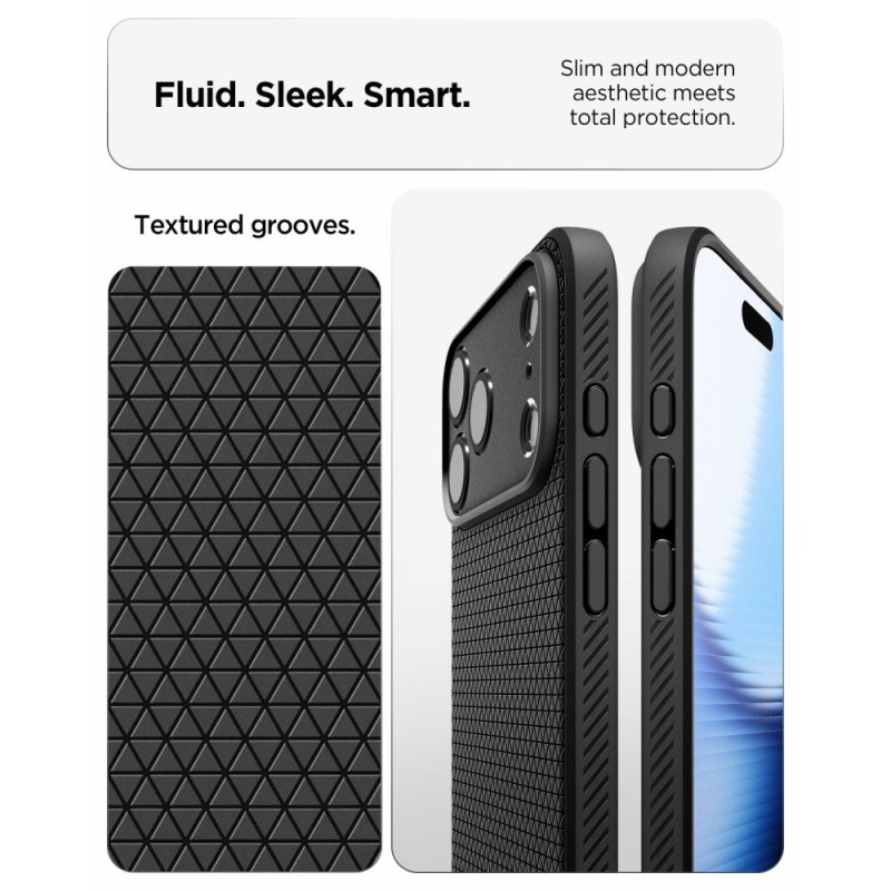 Spigen Liquid Air за iPhone 17 Pro Max / 18 Pro Max Matte Black (TPU) Spigen Liquid Air за iPhone 17 Pro Max / 18 Pro Max Matte Black (TPU)