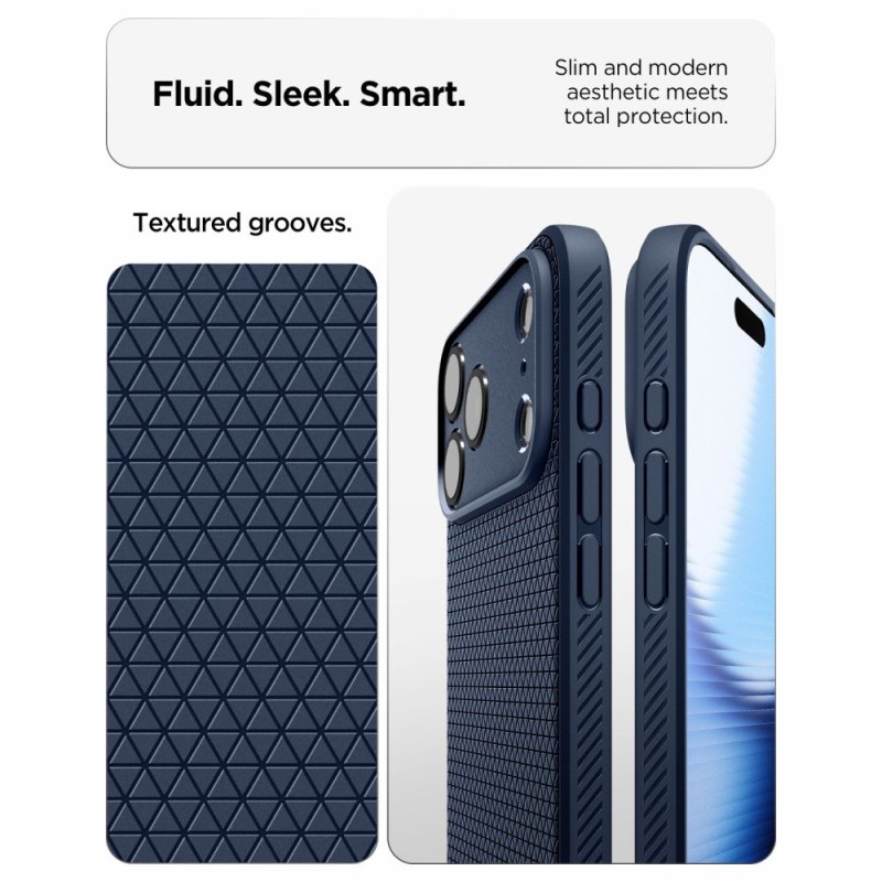 Spigen Liquid Air за iPhone 17 Pro Max / 18 Pro Max, Navy Blue Spigen Liquid Air за iPhone 17 Pro Max / 18 Pro Max, Navy Blue