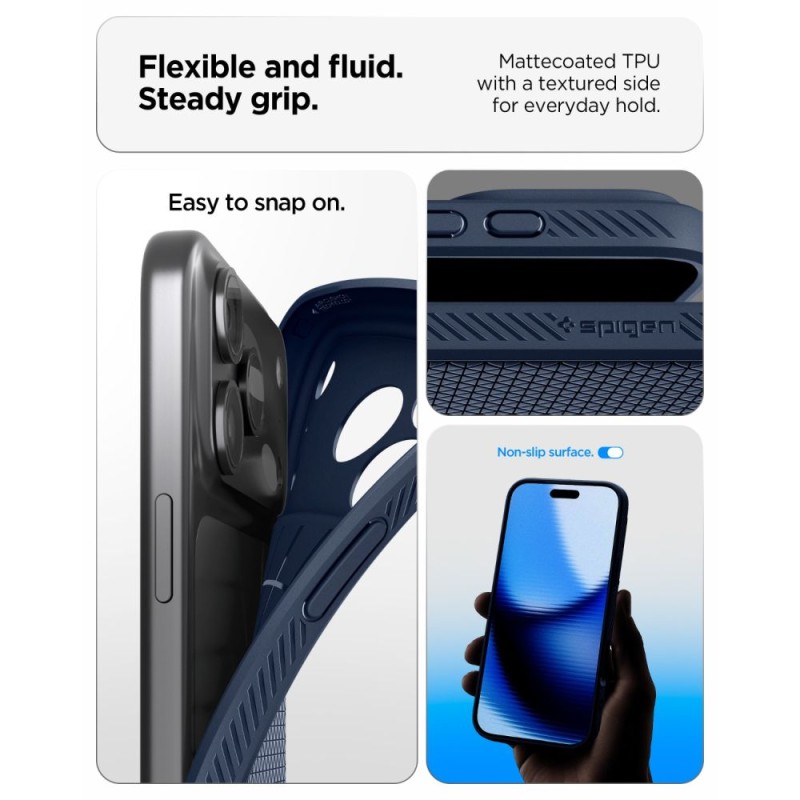 Spigen Liquid Air за iPhone 17 Pro Max / 18 Pro Max, Navy Blue Spigen Liquid Air за iPhone 17 Pro Max / 18 Pro Max, Navy Blue