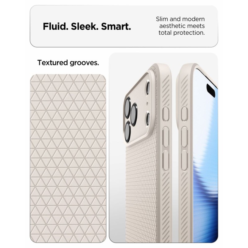 SPIGEN Liquid Air за iPhone 17 Pro Max / 18 Pro Max Natural Titanium (TPU) SPIGEN Liquid Air за iPhone 17 Pro Max / 18 Pro Max Natural Titanium (TPU)