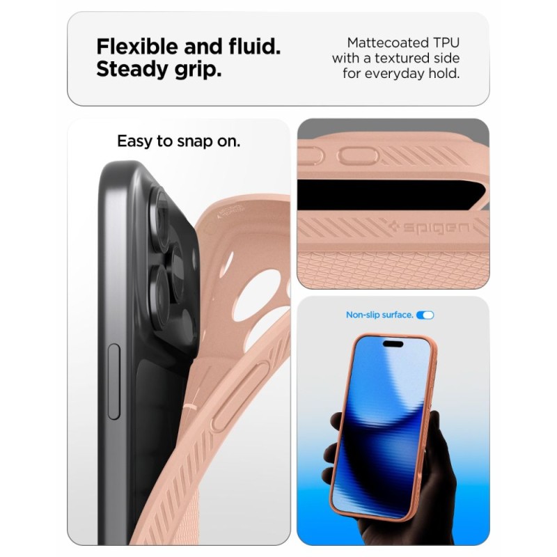 SPIGEN Liquid Air за iPhone 17 Pro Max / 18 Pro Max Rose Titanium (TPU) SPIGEN Liquid Air за iPhone 17 Pro Max / 18 Pro Max Rose Titanium (TPU)