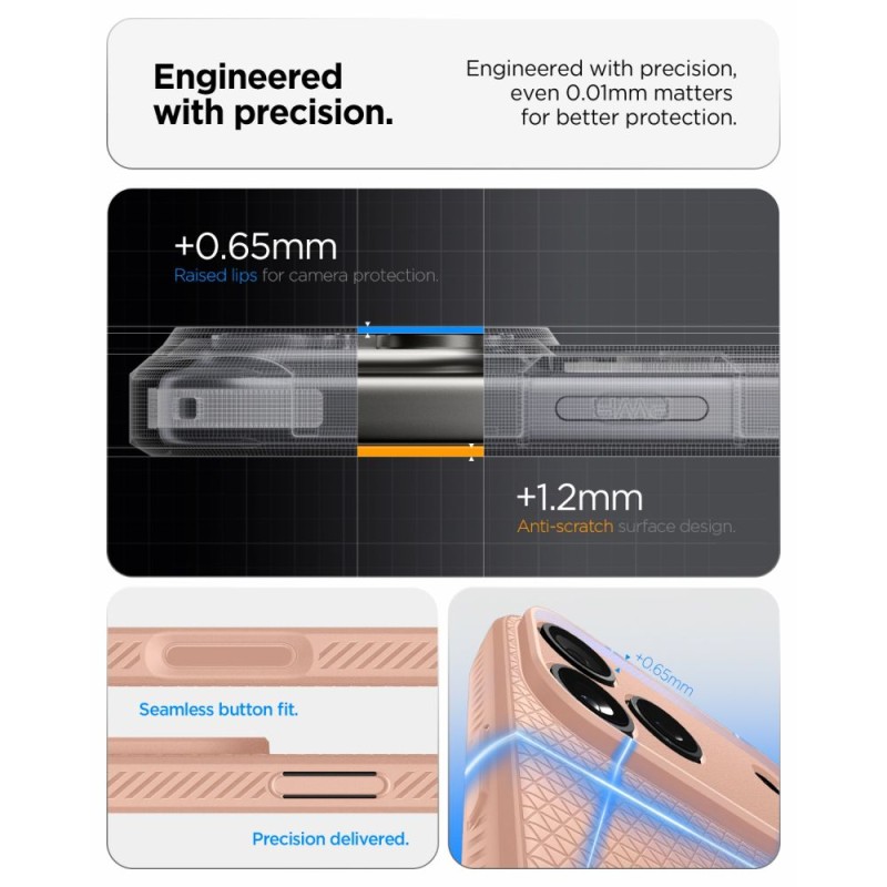 SPIGEN Liquid Air за iPhone 17 Pro Max / 18 Pro Max Rose Titanium (TPU) SPIGEN Liquid Air за iPhone 17 Pro Max / 18 Pro Max Rose Titanium (TPU)