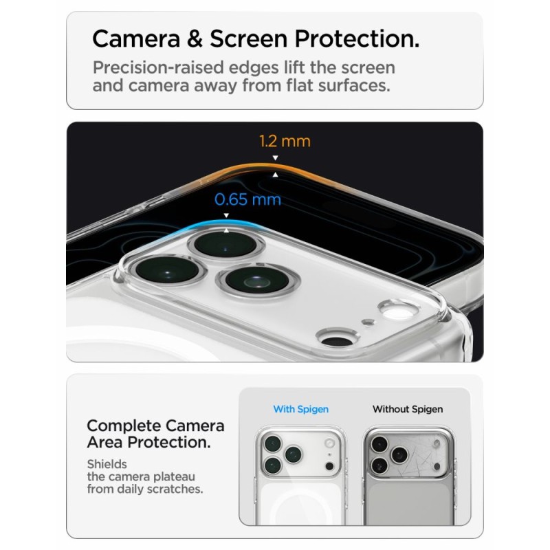 Spigen Ultra Hybrid MagSafe iPhone 17 Pro Max / 18 Pro Max Clear/White (SKU: 8800337252446-ACS12118) Spigen Ultra Hybrid MagSafe iPhone 17 Pro Max / 18 Pro Max Clear/White (SKU: 8800337252446-ACS12118)