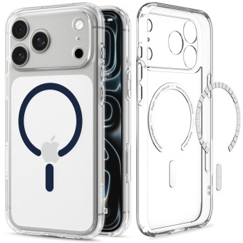 Spigen Ultra Hybrid MagSafe за iPhone 17 Pro Max / 18 Pro Max, Clear/Deep Blue (ACS12121) Spigen Ultra Hybrid MagSafe за iPhone 17 Pro Max / 18 Pro Max, Clear/Deep Blue (ACS12121)