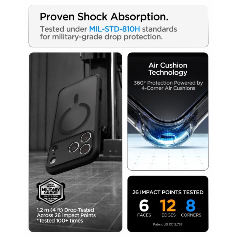 Spigen Ultra Hybrid MagSafe iPhone 17 Pro Max / 18 Pro Max Frost Black (ACS12123) Spigen Ultra Hybrid MagSafe iPhone 17 Pro Max / 18 Pro Max Frost Black (ACS12123)