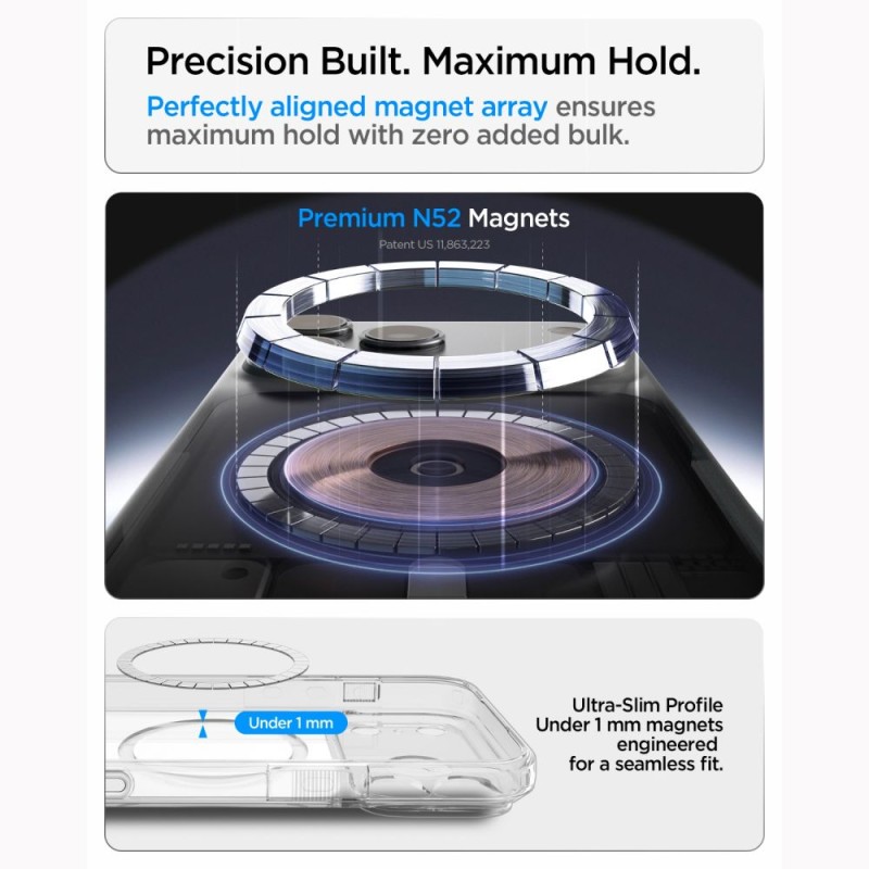 SPIGEN ULTRA HYBRID MagSafe T за iPhone 17 Pro Max / 18 Pro Max (Glossy White)