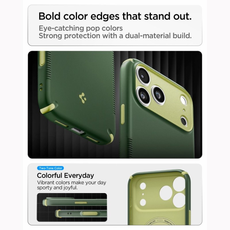 SPIGEN Nano Pop Hybrid MagSafe калъф за iPhone 17 Pro Max / 18 Pro Max Avo Green