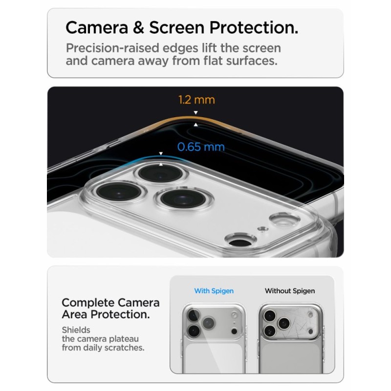 SPIGEN ULTRA HYBRID за iPhone 17 Pro / 18 Pro – CRYSTAL CLEAR SPIGEN ULTRA HYBRID за iPhone 17 Pro / 18 Pro – CRYSTAL CLEAR