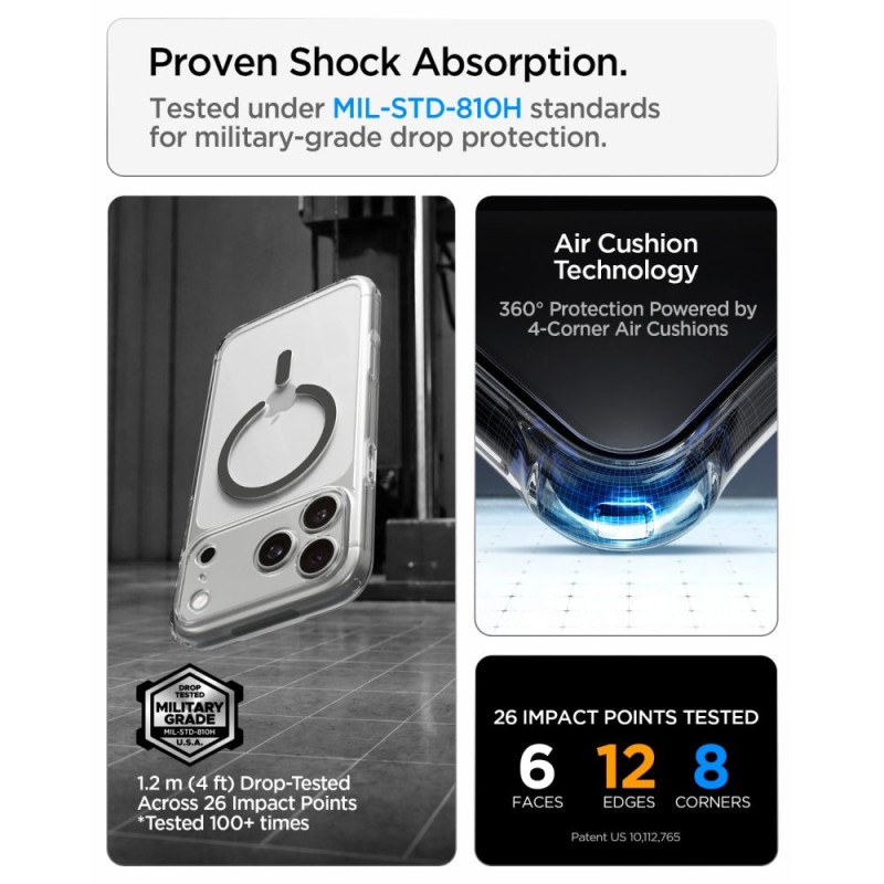 Spigen Ultra Hybrid MagSafe iPhone 17 Pro / 18 Pro Clear/Graphite (ACS12156)