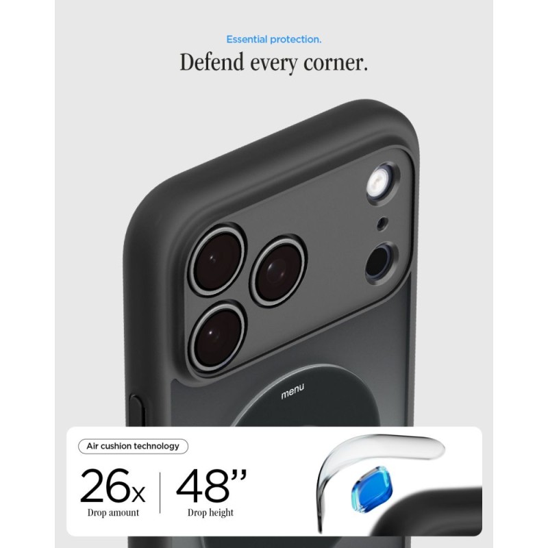 SPIGEN Ultra Hybrid MagSafe iPhone 17 Pro / 18 Pro Classic Black (ACS12168) SPIGEN Ultra Hybrid MagSafe iPhone 17 Pro / 18 Pro Classic Black (ACS12168)