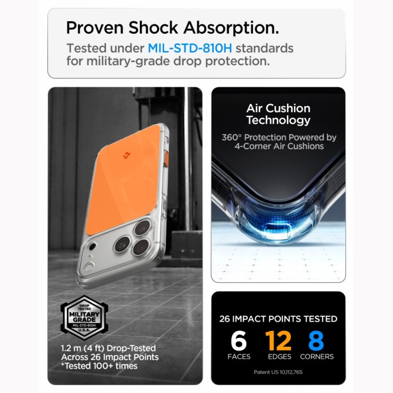 SPIGEN Ultra Hybrid MagSafe T за iPhone 17 Pro / 18 Pro (Glossy Orange)