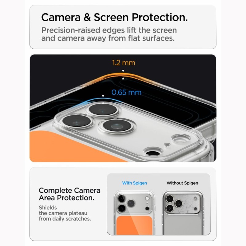 SPIGEN Ultra Hybrid MagSafe T за iPhone 17 Pro / 18 Pro (Glossy Orange)