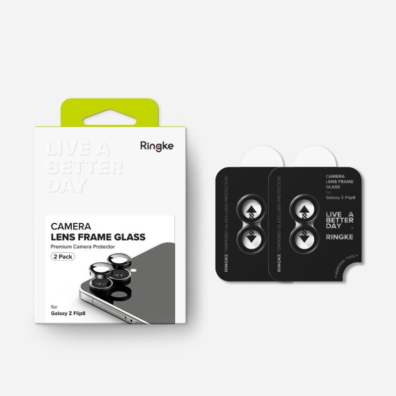 Ringke Camera Frame Protector (2 бр.) за Samsung Galaxy Z Flip 8 – Черен - 8800380460621