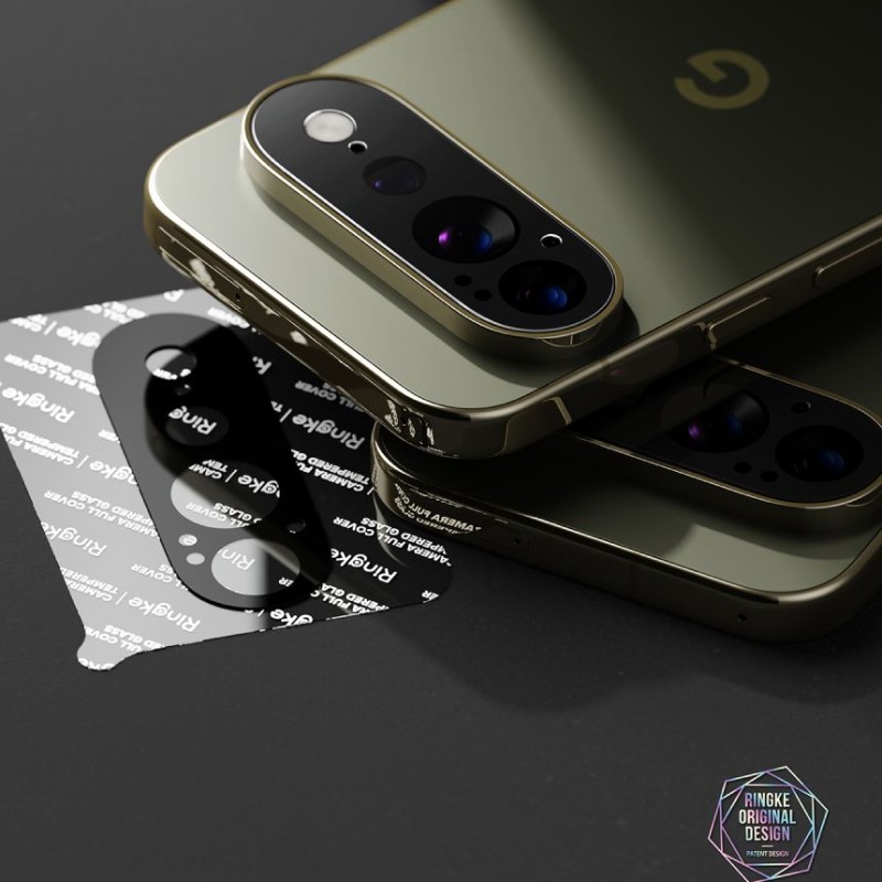 Ringke Camera Full Cover – осłона за камера от закалено стъкло 9H (2 броя) за Google Pixel 11 Pro XL, Black