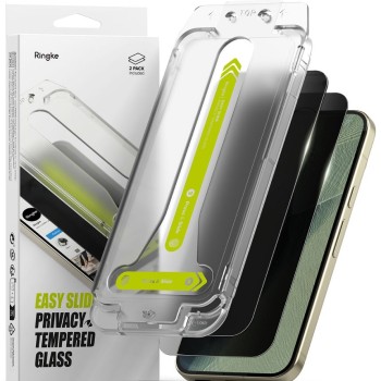 Ringke Easy Slide Privacy 2 бр. стъклени протектори за Google Pixel 9 Pro / 10 Pro / 11 Pro (личен режим)