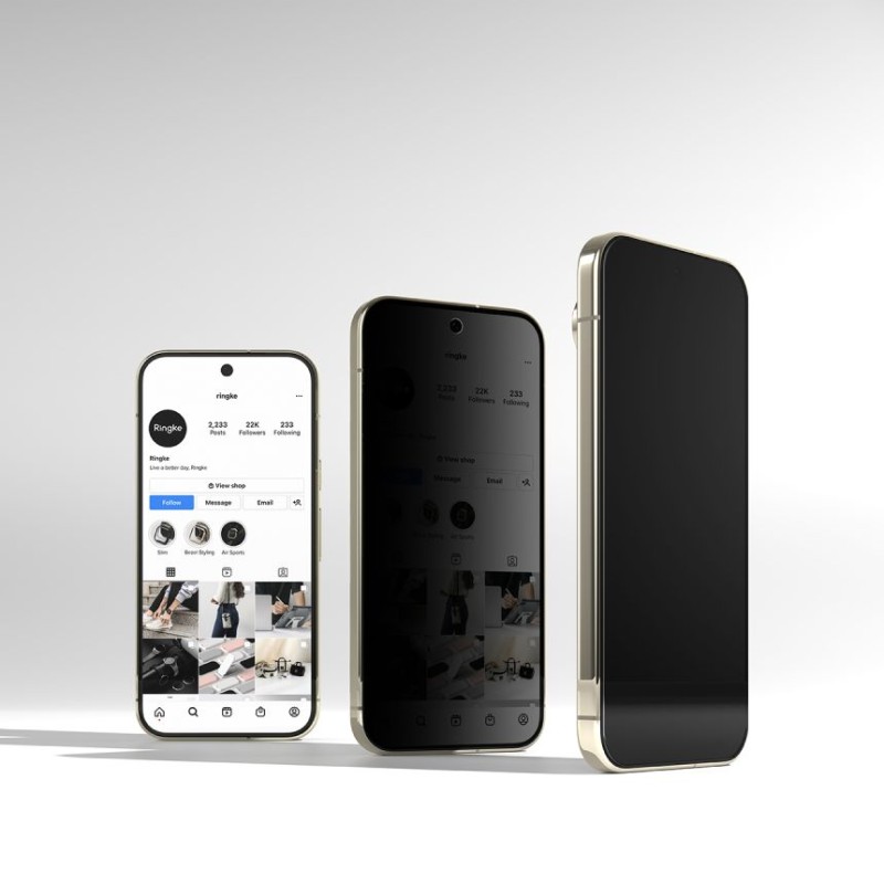 Ringke Easy Slide Privacy 2 бр. стъклени протектори за Google Pixel 9 Pro / 10 Pro / 11 Pro (личен режим)