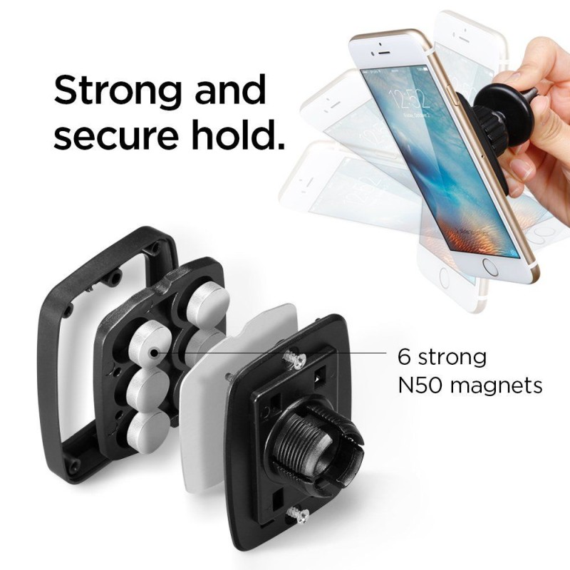 SPIGEN H12 VENT MAGNETIC CAR MOUNT HOLDER - SPIGEN H12 VENT MAGNETIC CAR MOUNT HOLDER - 8809466643101-000CD20115