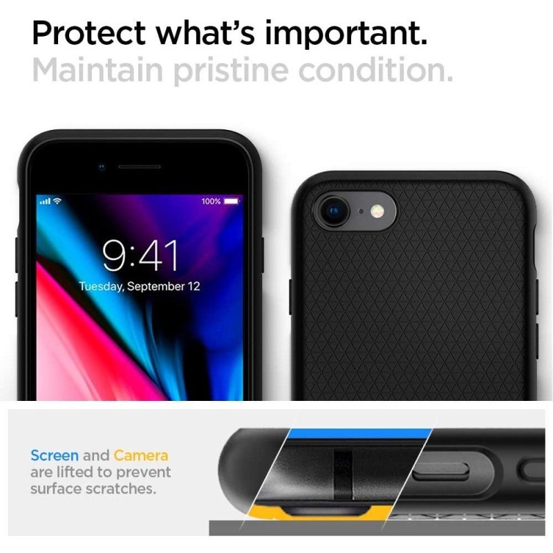 SPIGEN LIQUID AIR iPhone 7 / 8 / SE 2020 / 2022 BLACK - 8809466646270-042CS20511