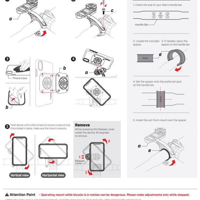 SPIGEN GEARLOCK MF100 OUT FRONT BIKE MOUNT - SPIGEN GEARLOCK MF100 OUT FRONT BIKE MOUNT - 8809613765540-000MP25056