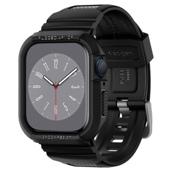 SPIGEN RUGGED ARMOR ”PRO” Apple Watch 6 / 7 / 8 / 9 / SE 1 / 2 / 3 (44 / 45 MM) BLACK