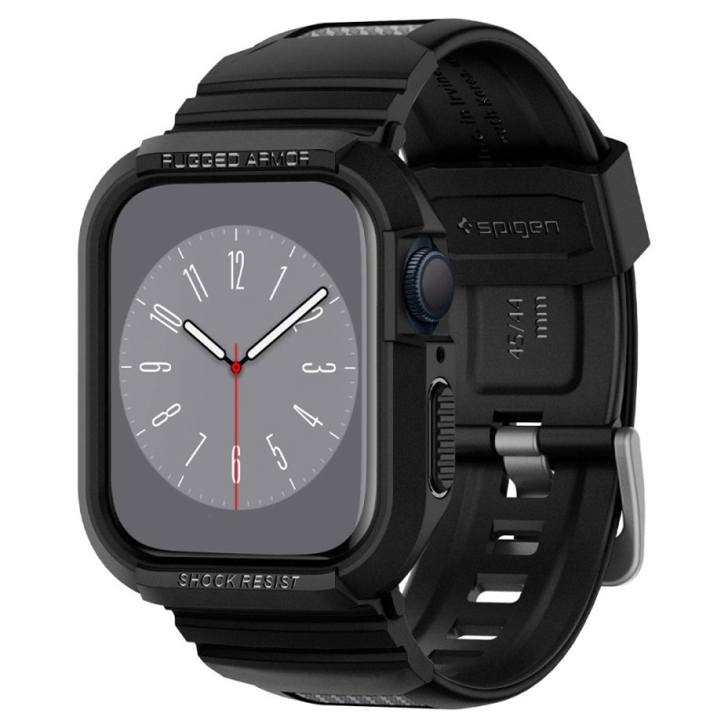 SPIGEN RUGGED ARMOR ”PRO” Apple Watch 6 / 7 / 8 / 9 / SE 1 / 2 / 3 (44 / 45 MM) BLACK - 8809613768060-062CS25324