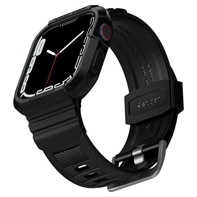 SPIGEN RUGGED ARMOR ”PRO” Apple Watch 6 / 7 / 8 / 9 / SE 1 / 2 / 3 (44 / 45 MM) BLACK - 8809613768060-062CS25324