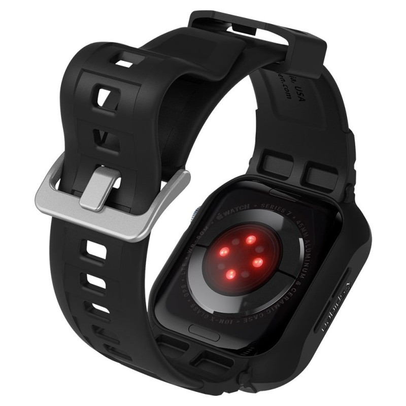 SPIGEN RUGGED ARMOR ”PRO” Apple Watch 6 / 7 / 8 / 9 / SE 1 / 2 / 3 (44 / 45 MM) BLACK - 8809613768060-062CS25324