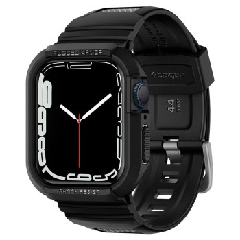 SPIGEN RUGGED ARMOR ”PRO” Apple Watch 6 / 7 / 8 / 9 / SE 1 / 2 / 3 (44 / 45 MM) BLACK