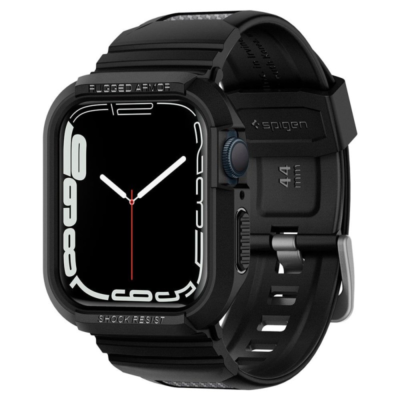 SPIGEN RUGGED ARMOR ”PRO” Apple Watch 6 / 7 / 8 / 9 / SE 1 / 2 / 3 (44 / 45 MM) BLACK - 8809613768060-062CS25324