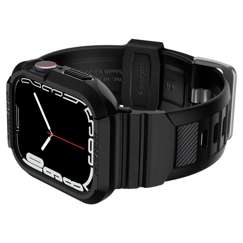 SPIGEN RUGGED ARMOR ”PRO” Apple Watch 6 / 7 / 8 / 9 / SE 1 / 2 / 3 (44 / 45 MM) BLACK - 8809613768060-062CS25324