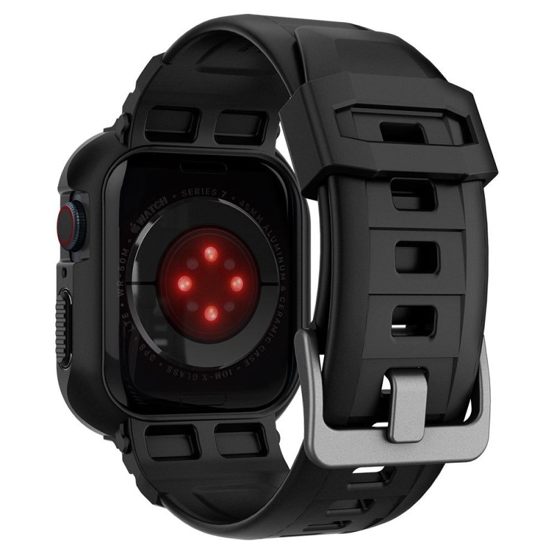 SPIGEN RUGGED ARMOR ”PRO” Apple Watch 6 / 7 / 8 / 9 / SE 1 / 2 / 3 (44 / 45 MM) BLACK - 8809613768060-062CS25324