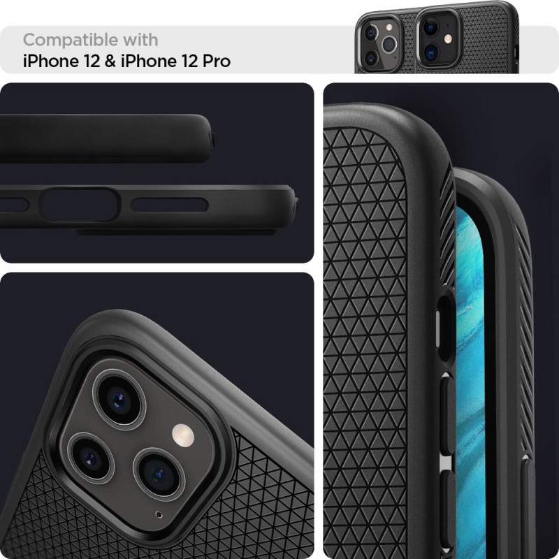 SPIGEN LIQUID AIR за iPhone 12 / 12 PRO MATTE BLACK - 8809710756496-ACS01701