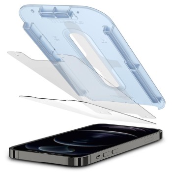 ЗАКАЛЕНО СТЪКЛО SPIGEN GLAS.TR „EZ FIT“ 2-BPACK iPhone 12 / 12 PRO CLEAR