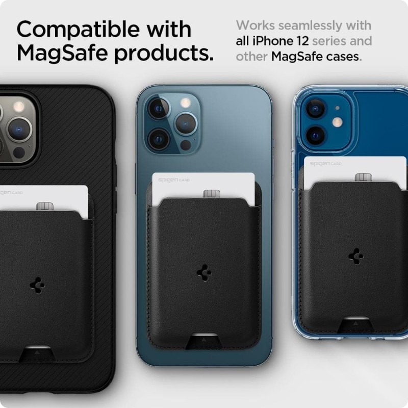 Spigen Valentinus MagSafe универсална магнитна поставка за карти Black - 8809756641510-AMP02284