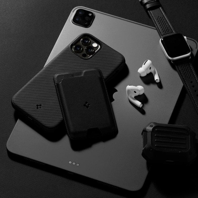 Spigen Valentinus MagSafe универсална магнитна поставка за карти Black - 8809756641510-AMP02284