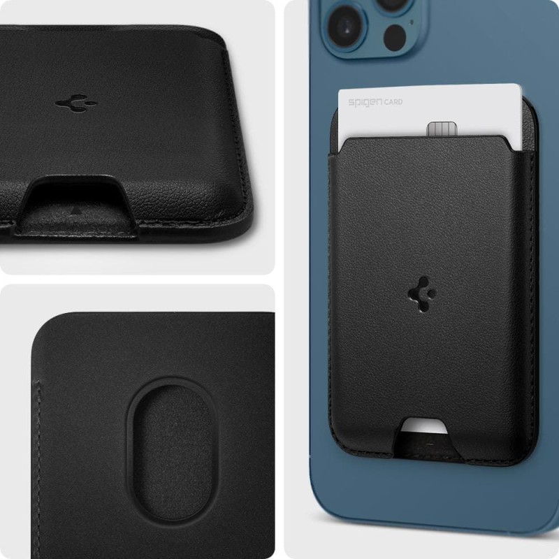 Spigen Valentinus MagSafe универсална магнитна поставка за карти Black - 8809756641510-AMP02284