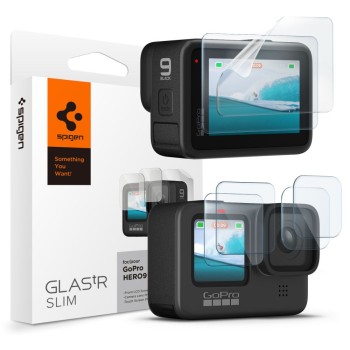Spigen Glas.TR SLIM закалено стъкло + филм (2-комплект) за GoPro HERO 9 / 10 / 11 / 12, CLEAR